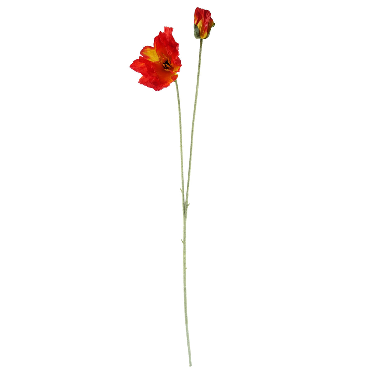 100cm Artificial Poppy Stem - 2 Flowers – image 5