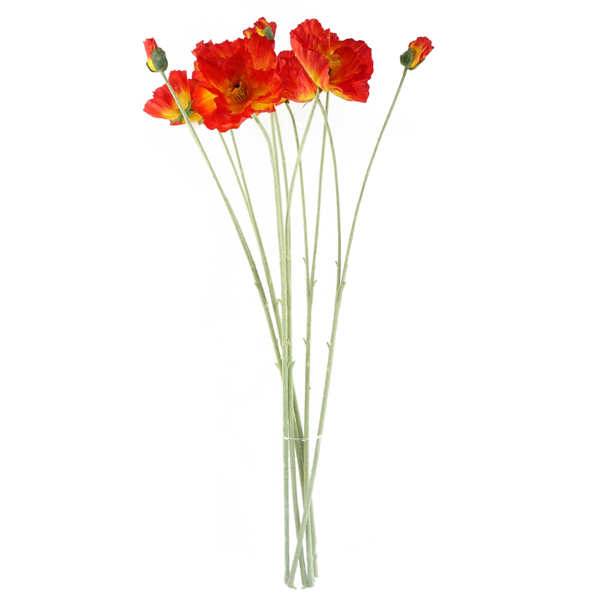 100cm Artificial Poppy Stem - 2 Flowers – image 3
