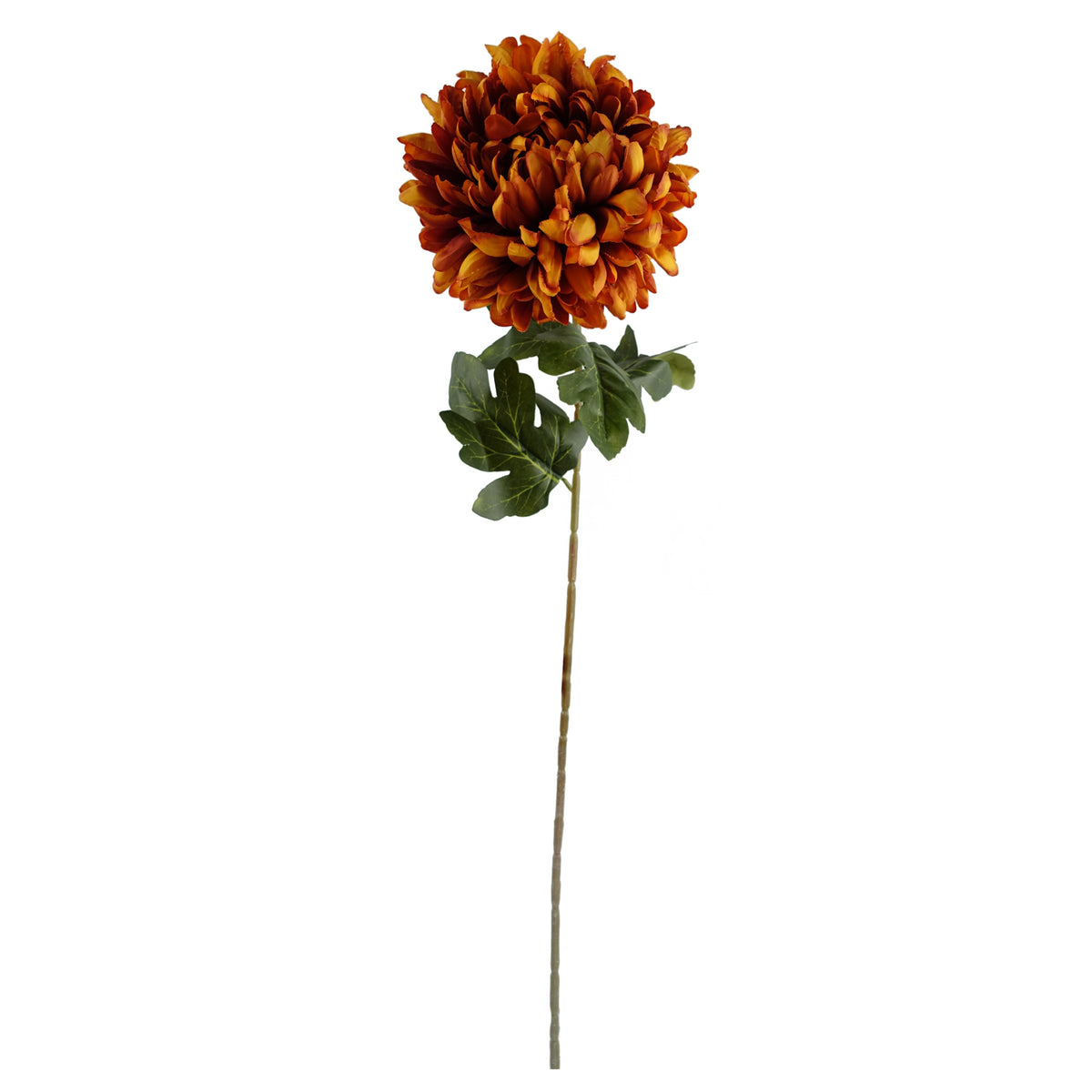 65cm Artificial Orange and Black Flower Arrangement Glass Vase – image 3