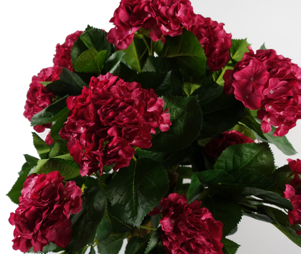 75cm Artificial Pink Bush Hydrangea Plant Potted – image 4