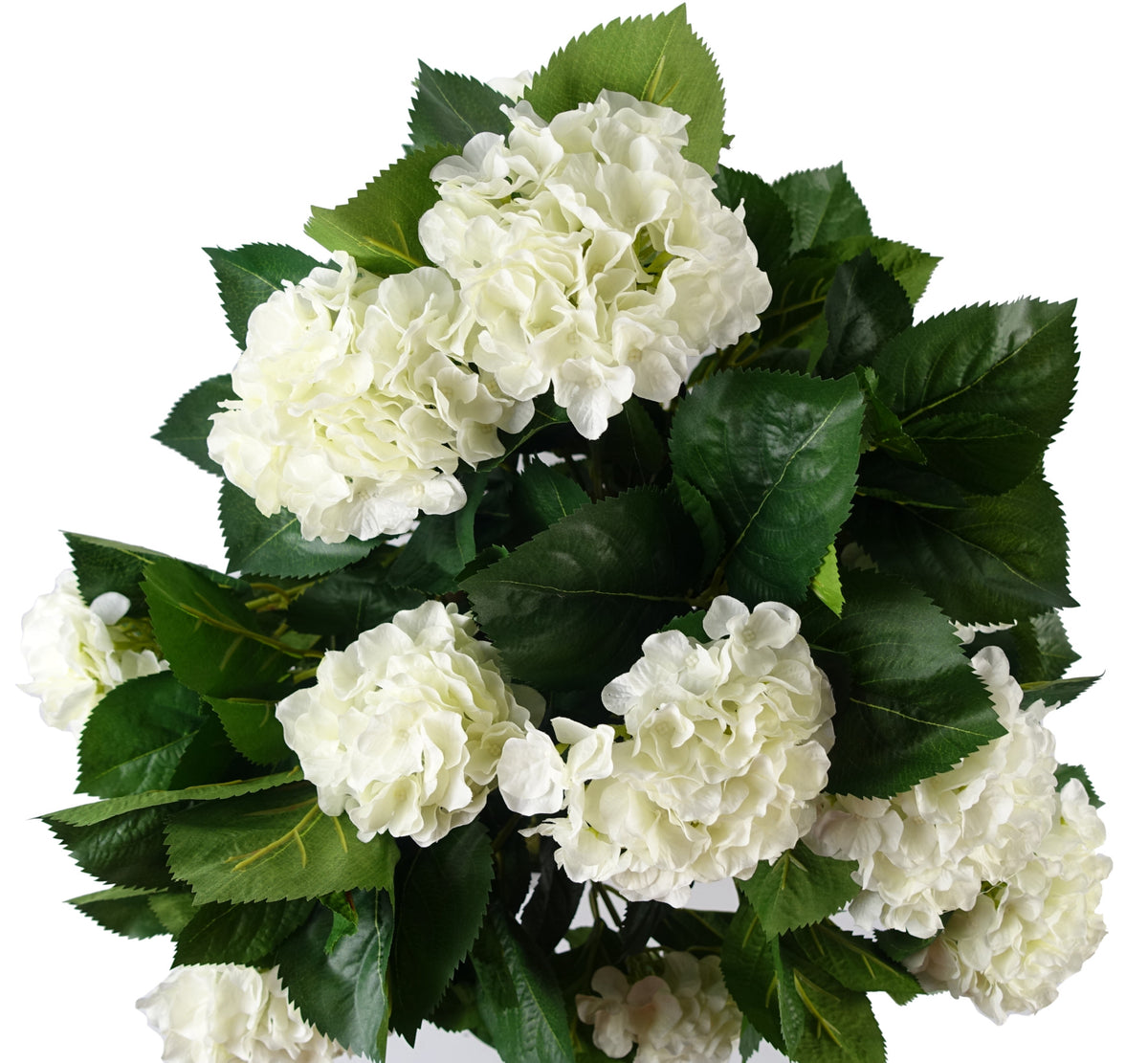 75cm Artificial White Bush Hydrangea Plant Potted – image 3