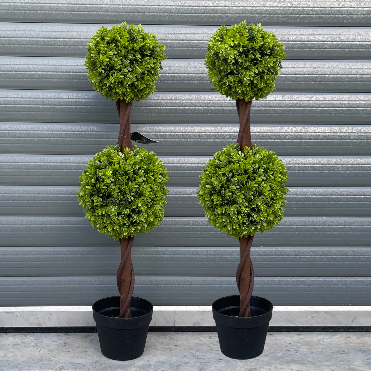 90cm Artificial Green Double Ball Boxwood Topiary Tree – image 6