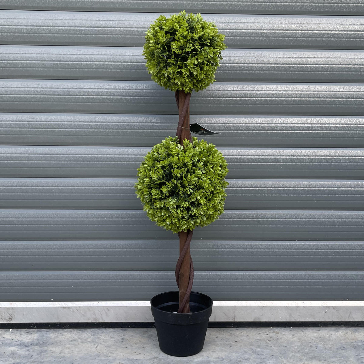90cm Artificial Green Double Ball Boxwood Topiary Tree – image 5
