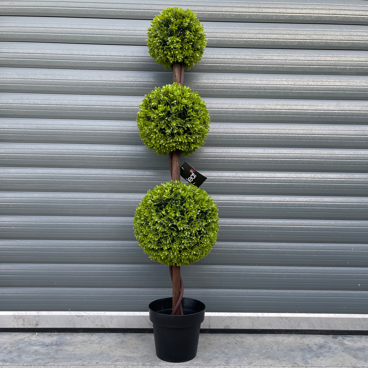 120cm Artificial Green Triple Ball Boxwood Topiary Tree – image 4