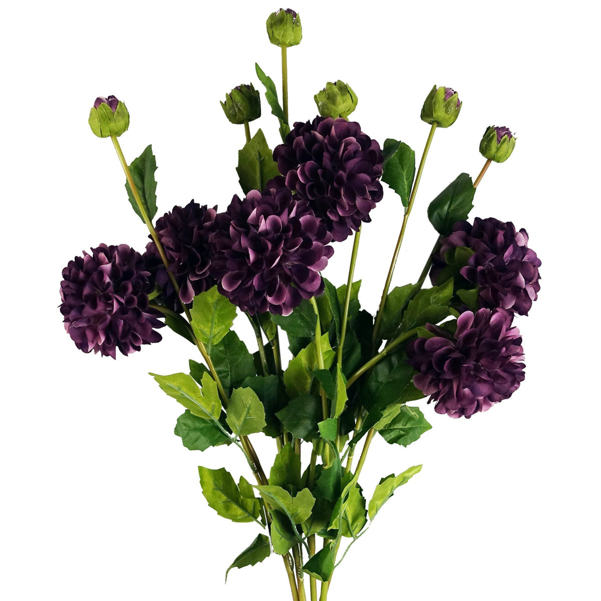 75cm Artificial Dahlia PomPom Flower Stem Realistic – image 23