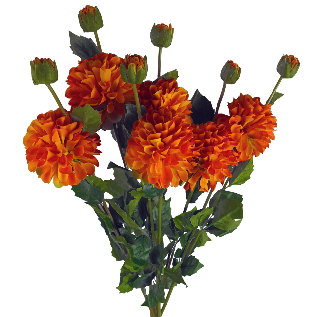 75cm Artificial Dahlia PomPom Flower Stem Realistic – image 2