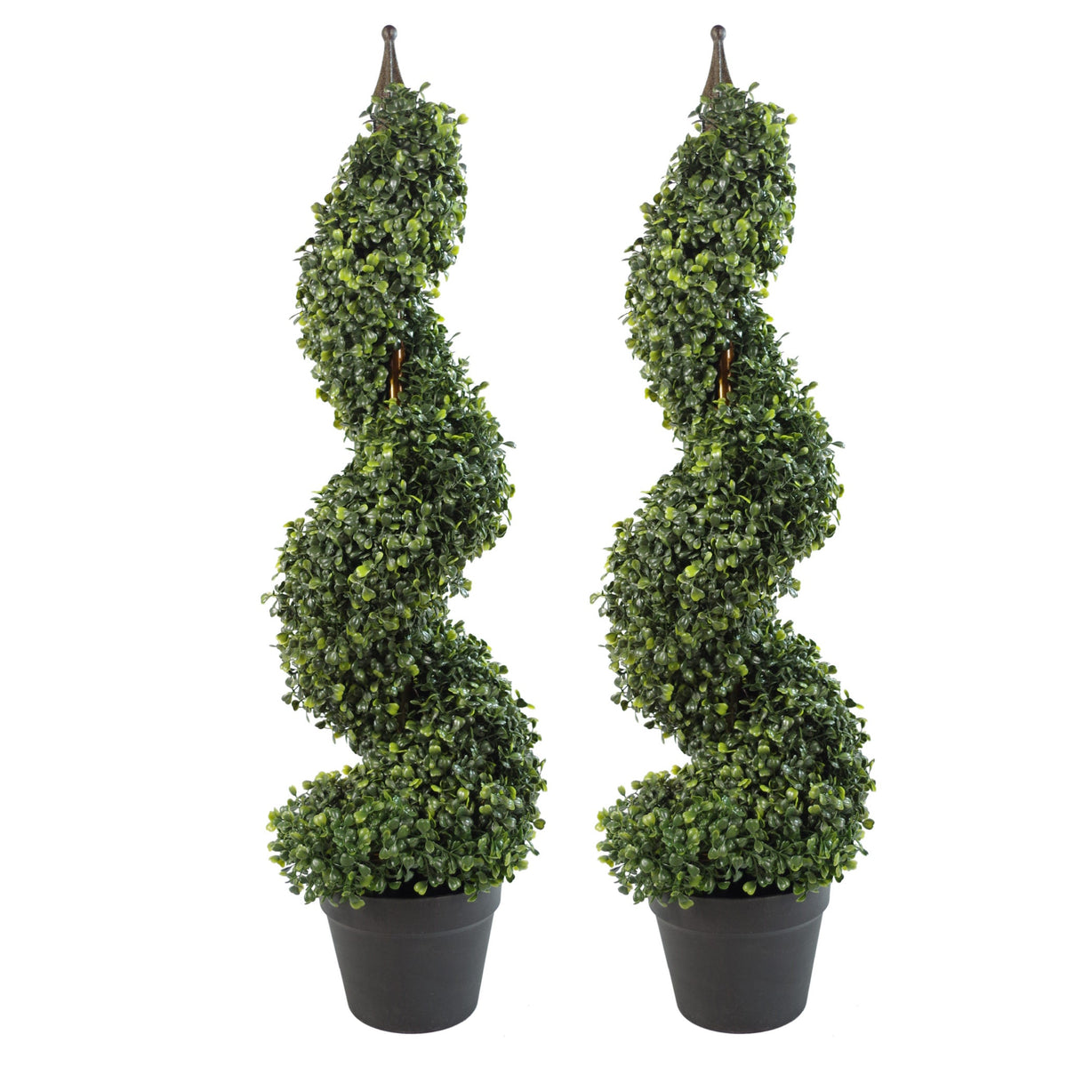 90cm (3ft) Tall Artificial Boxwood Tower Tree Topiary Spiral Decorative Top – image 4