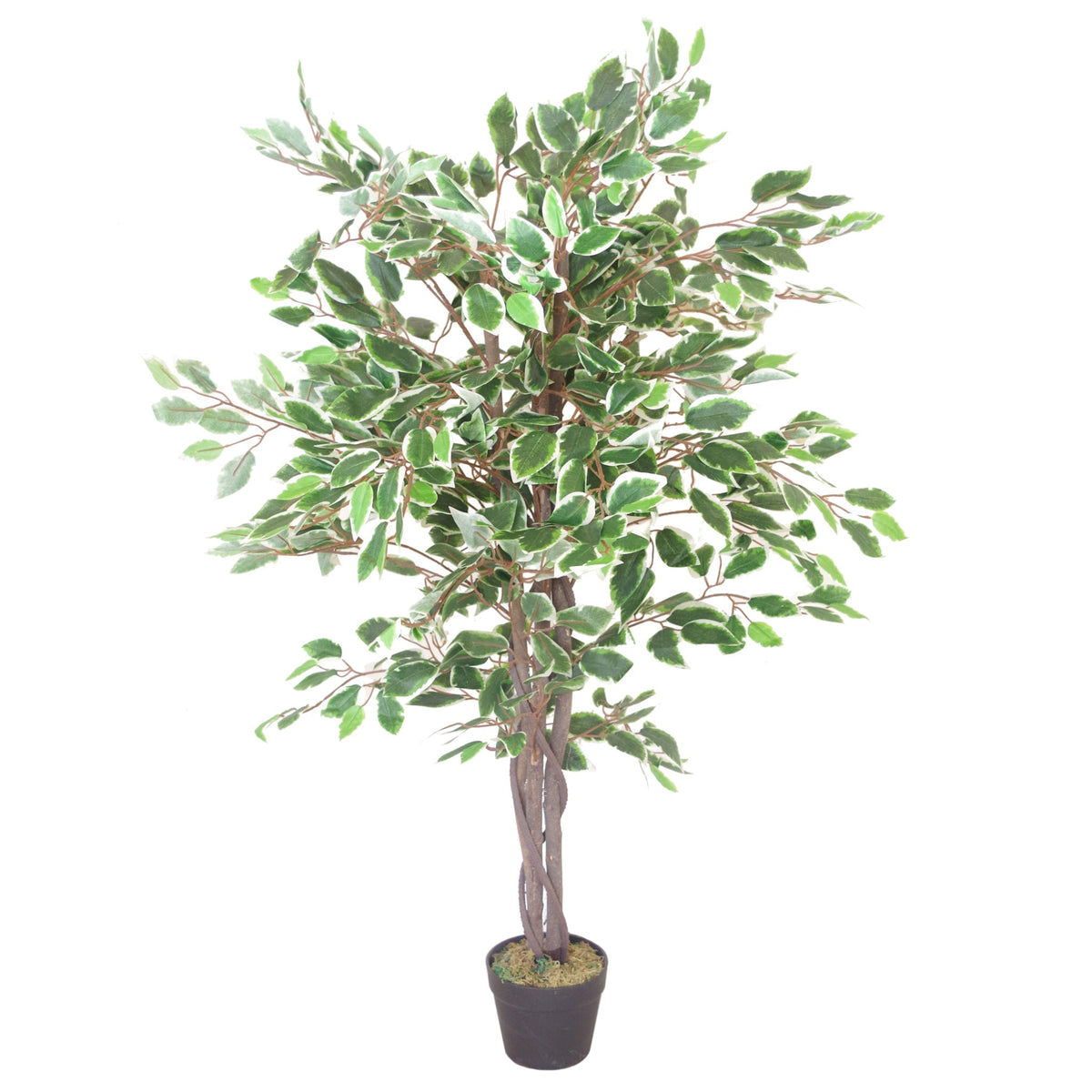 130cm LARGE Realistic White Edge Ficus Artificial Plant Tree – image 4