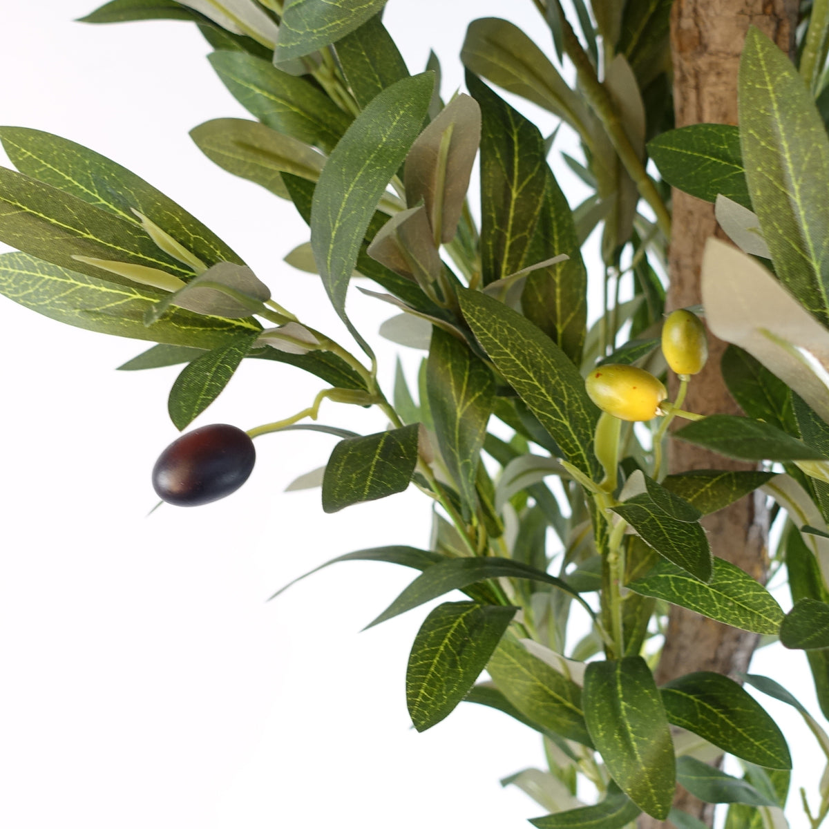 150cm Artificial Natural Look Olive Tree with Wooden Trunk – image 2