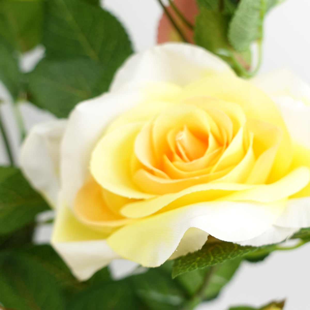 50cm Artificial Yellow Rose Plant – image 2