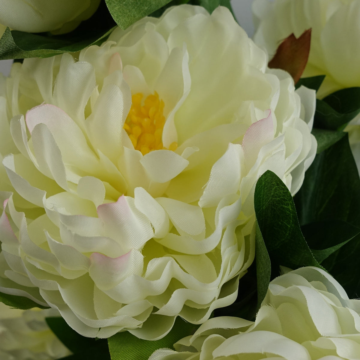 55cm Artificial White Peony Plant – image 2