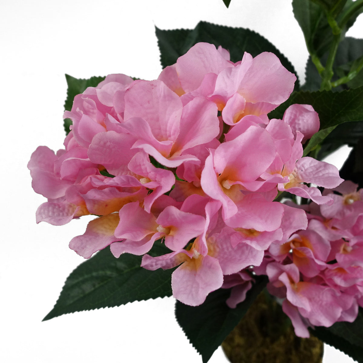 55cm Artificial Pink Hydrangea Plant – image 3