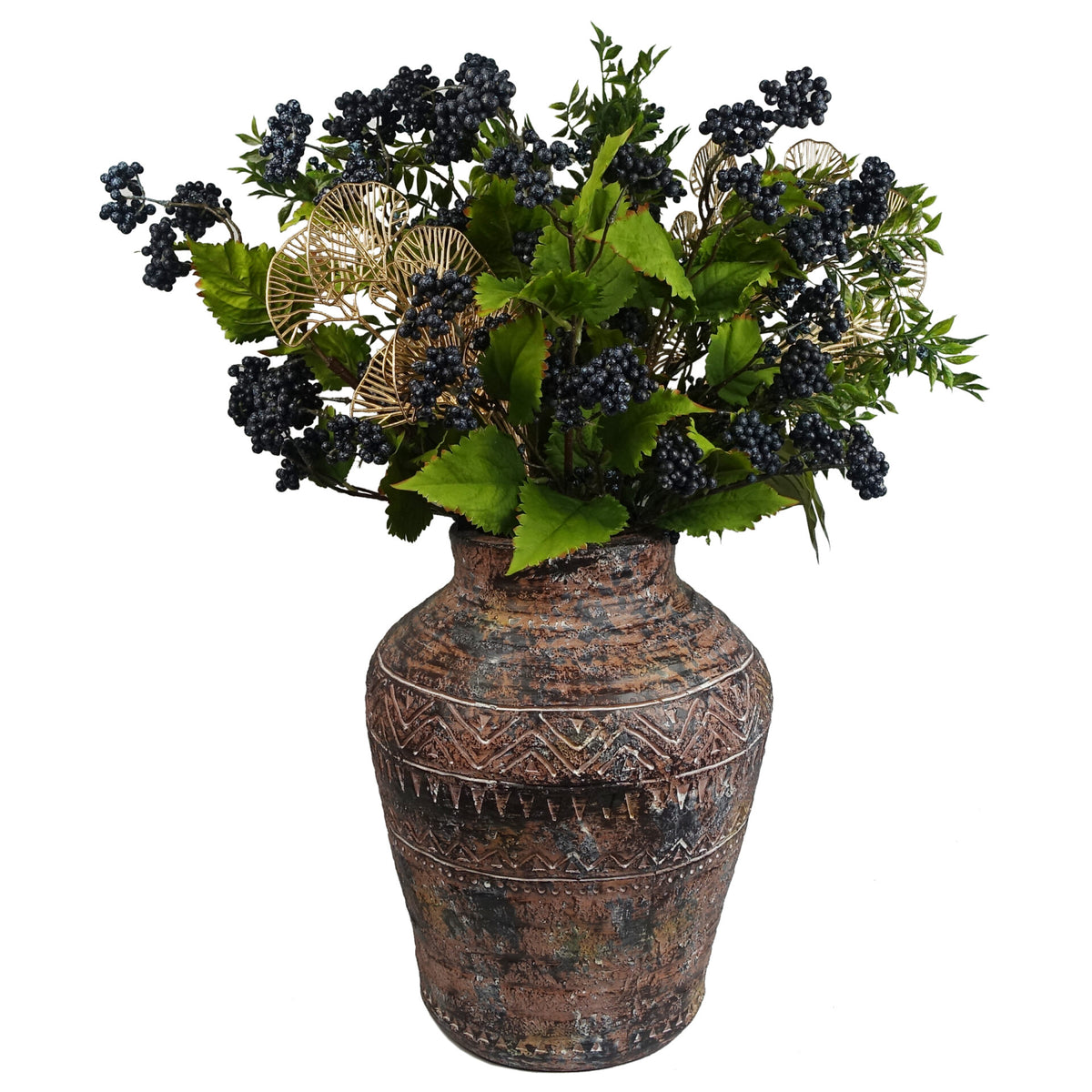 40cm x 32cm Aztec Large Composite Textured Vase Composite Plant Pot – image 6