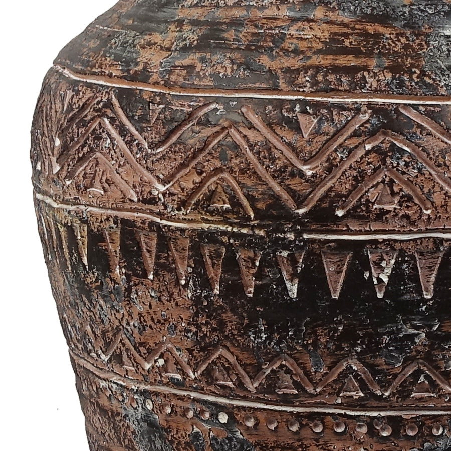 40cm x 32cm Aztec Large Composite Textured Vase Composite Plant Pot – image 3