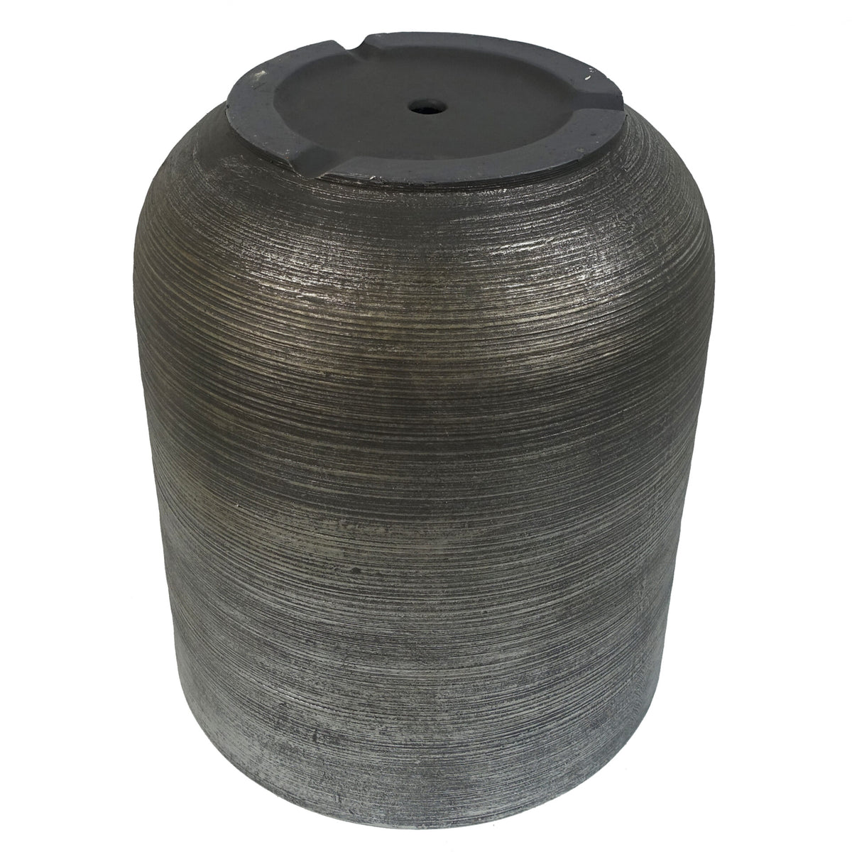 47cm x 41cm Coya Silver Ridged Planter Extra Large Composite Plant Pot – image 4