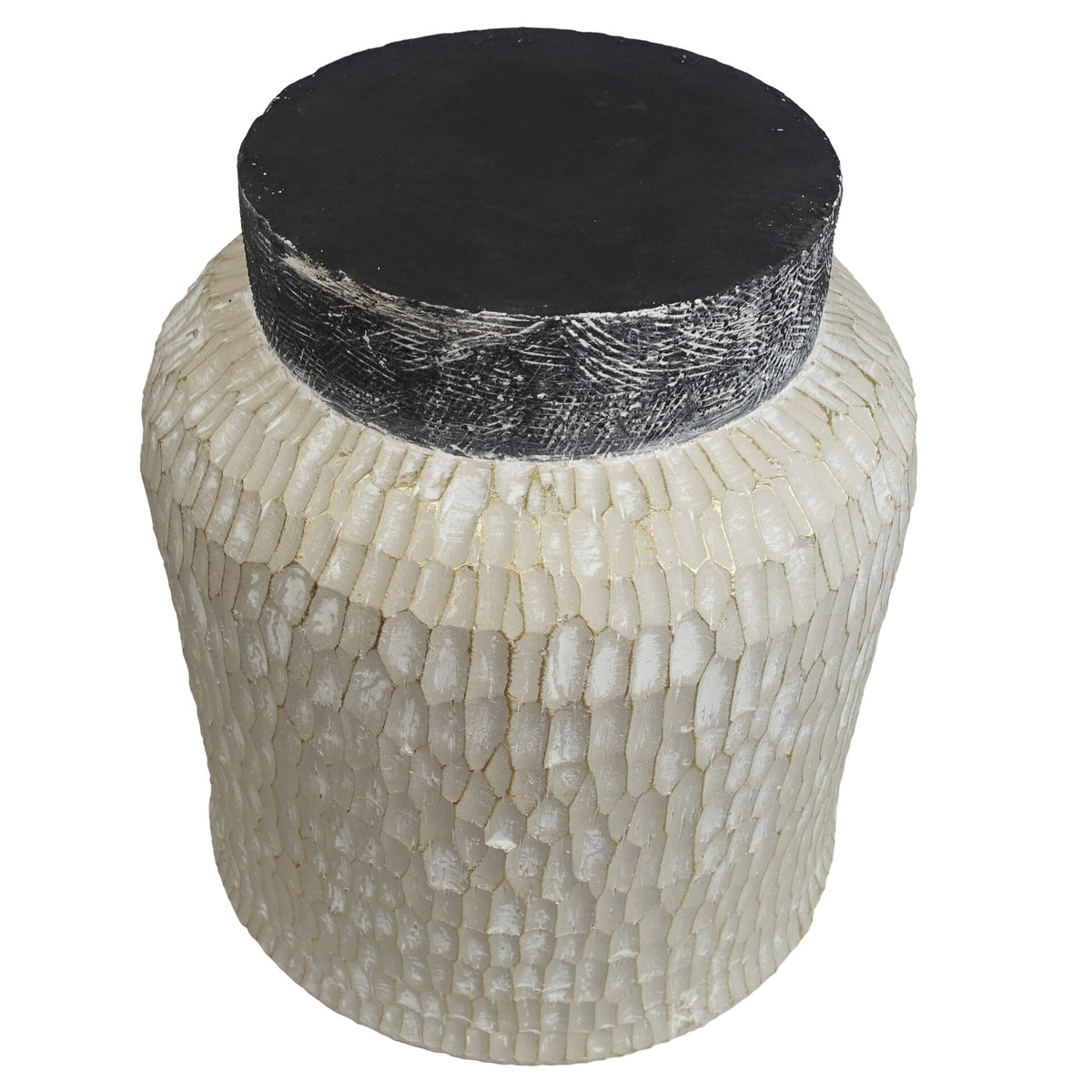 32cm x 29cm Brushed Gold Stone Effect Planter Composite Plant Pot – image 5