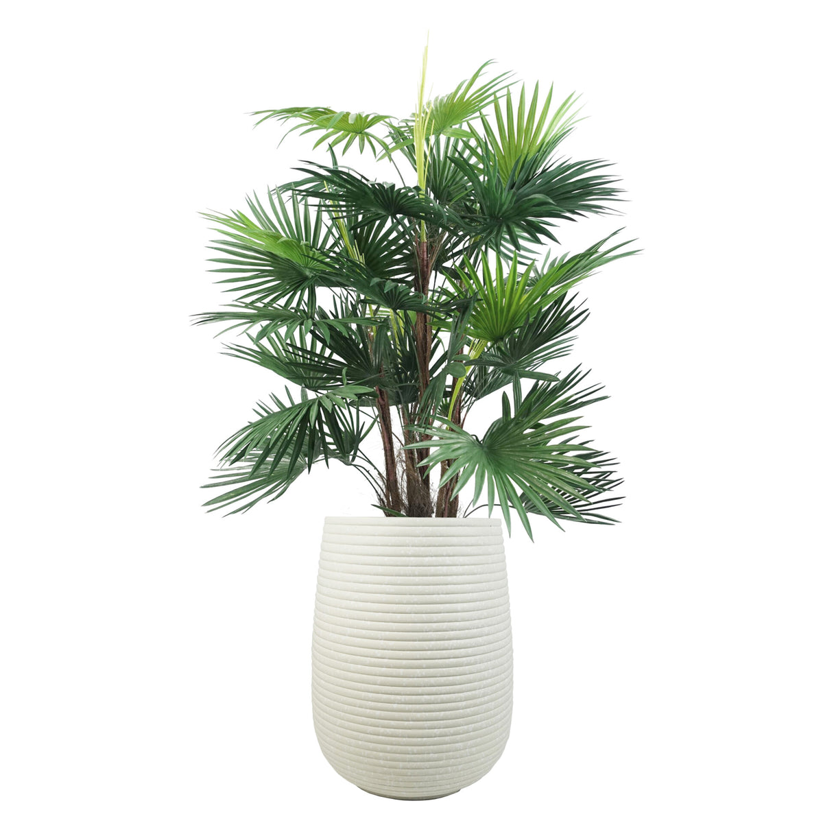 41cm x 30cm Mikos Large Ridged Composite Planter - Stone Colour – image 2