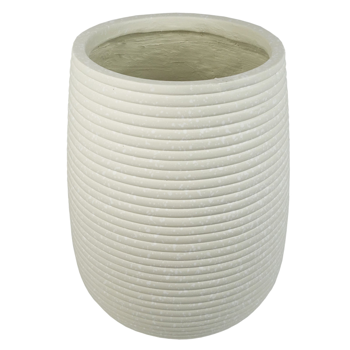 41cm x 30cm Mikos Large Ridged Composite Planter - Stone Colour – image 7