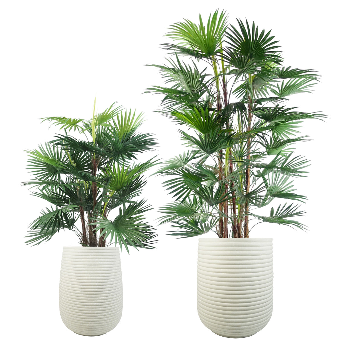 46cm x 40cm Mikos Extra Large Ridged Composite Planter - Stone Colour – image 7