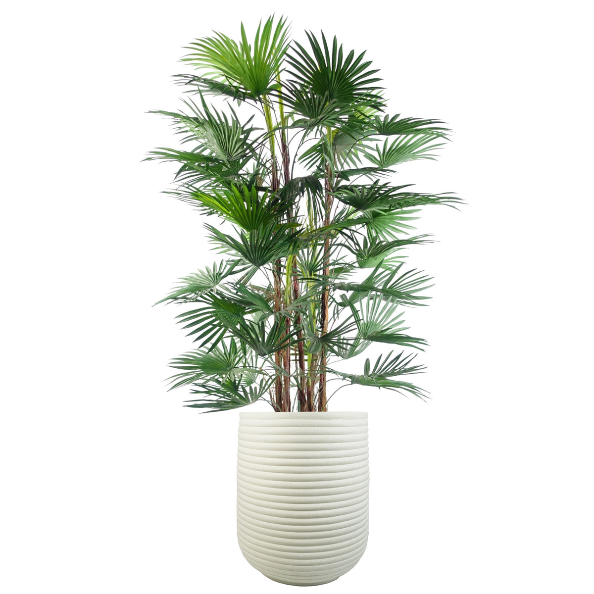 46cm x 40cm Mikos Extra Large Ridged Composite Planter - Stone Colour – image 2