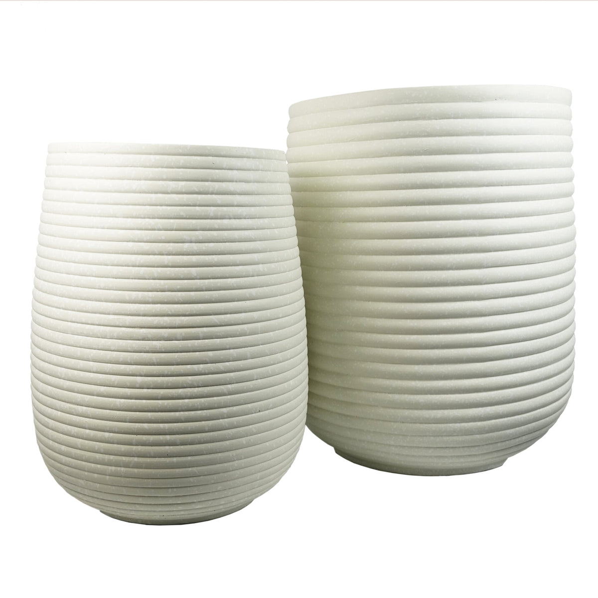 46cm x 40cm Mikos Extra Large Ridged Composite Planter - Stone Colour – image 6