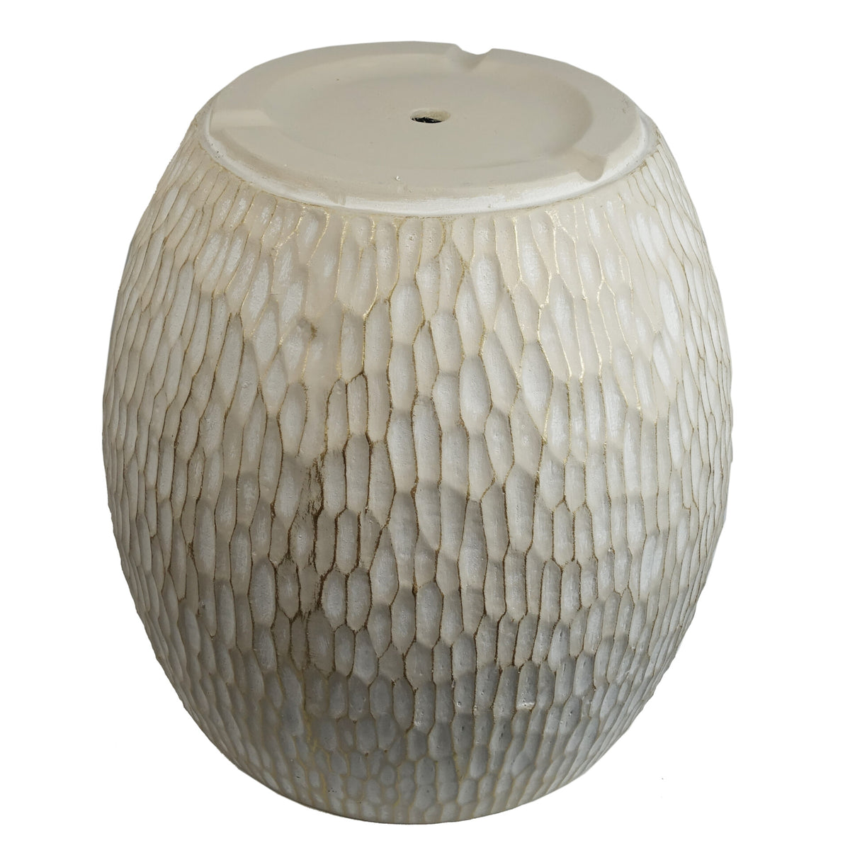43cm Inoke Embossed Large Stone Colour Composite Planter Plant Pot – image 5