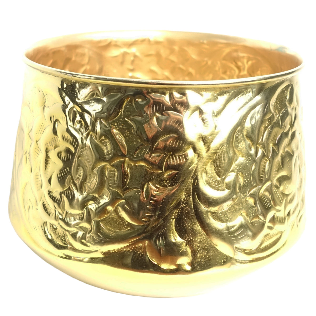 18cm Gold Swirl Metal Planter by Leaf – image 4
