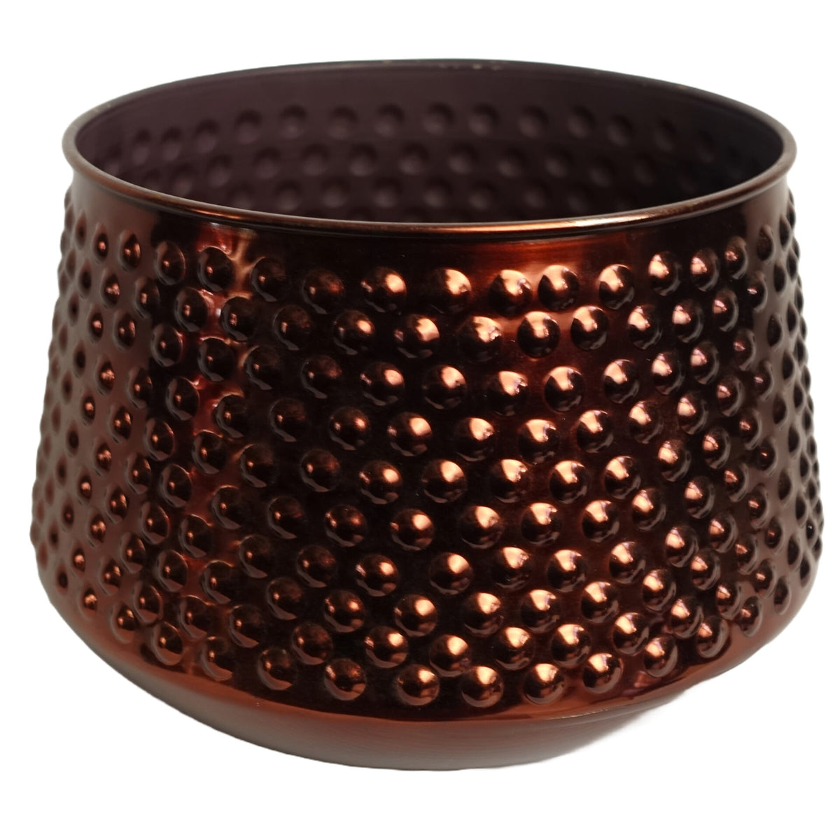 18cm Antique Copper Metal Planter by Leaf – image 3