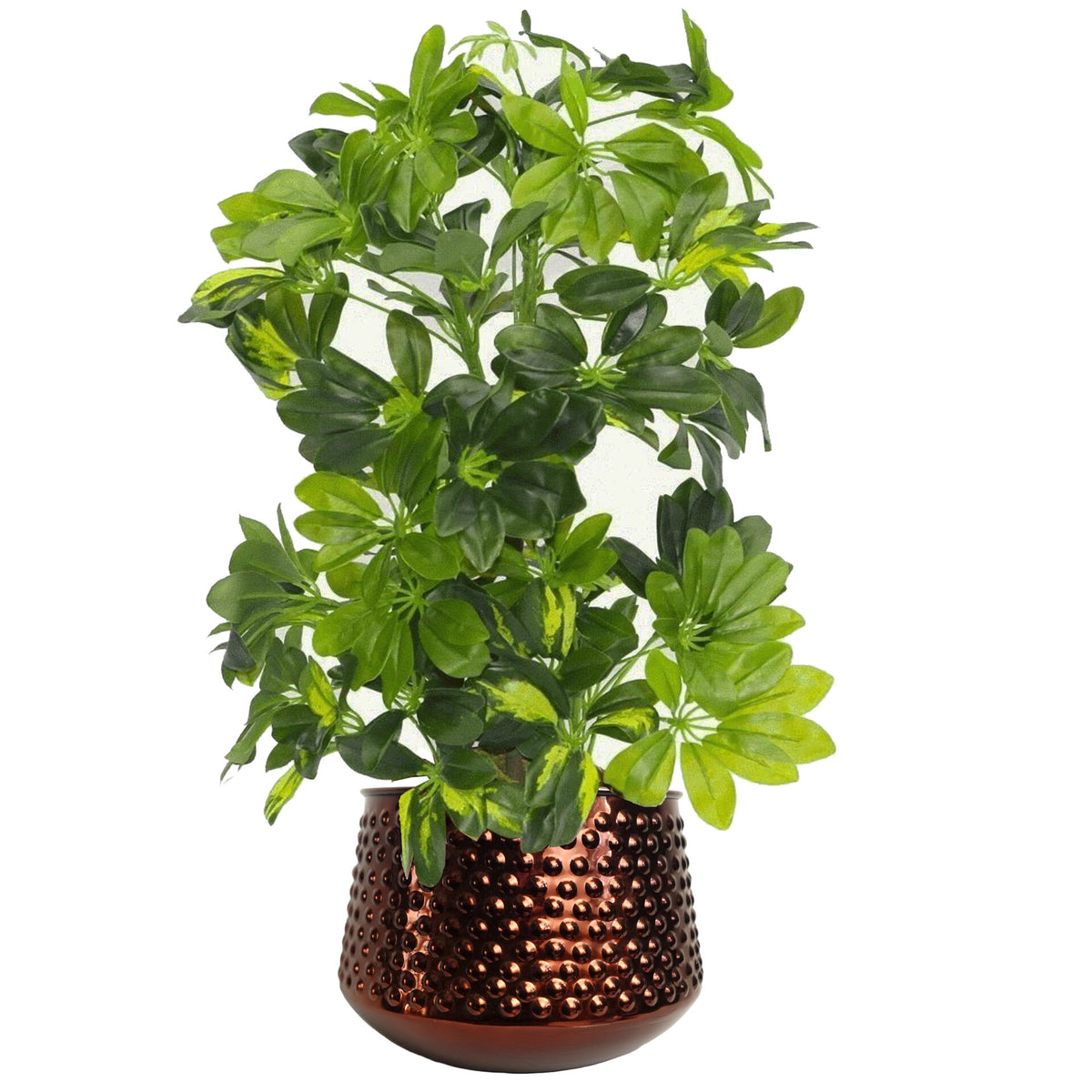 18cm Antique Copper Metal Planter by Leaf – image 2