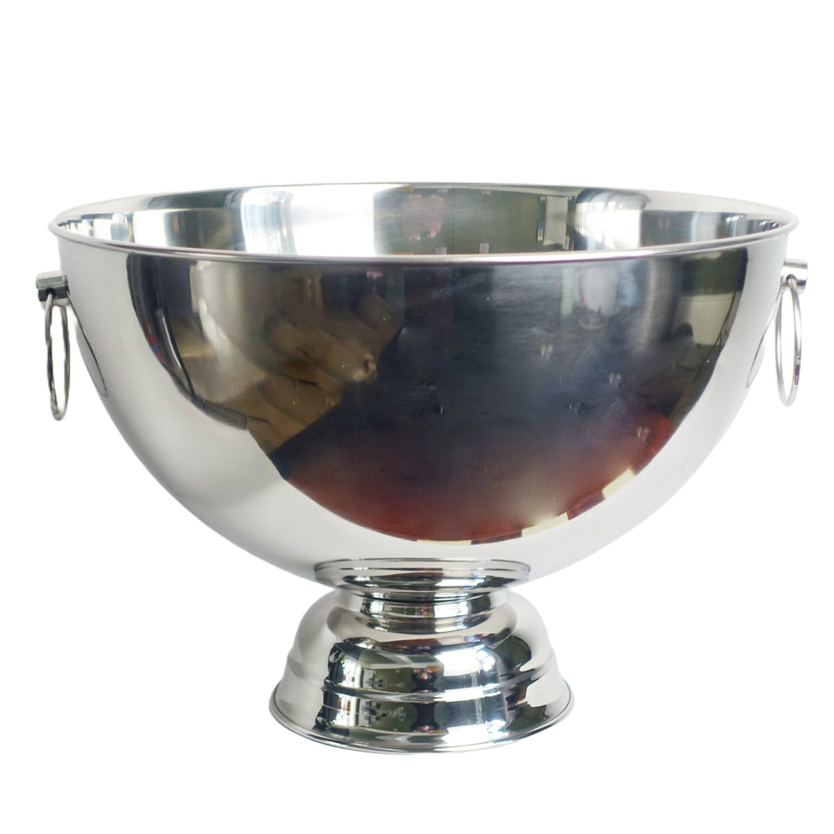 29cm XL Silver Champagne Bowl Metal Planter – image 3