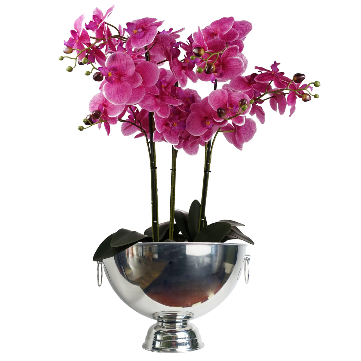 29cm XL Silver Champagne Bowl Metal Planter – image 4