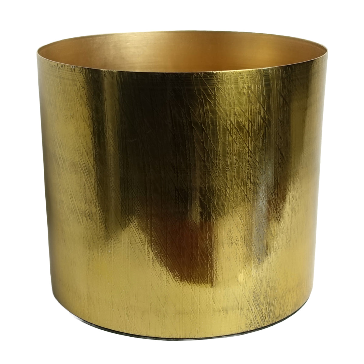 18cm Gold Etched Metal Planter by Leaf – image 3