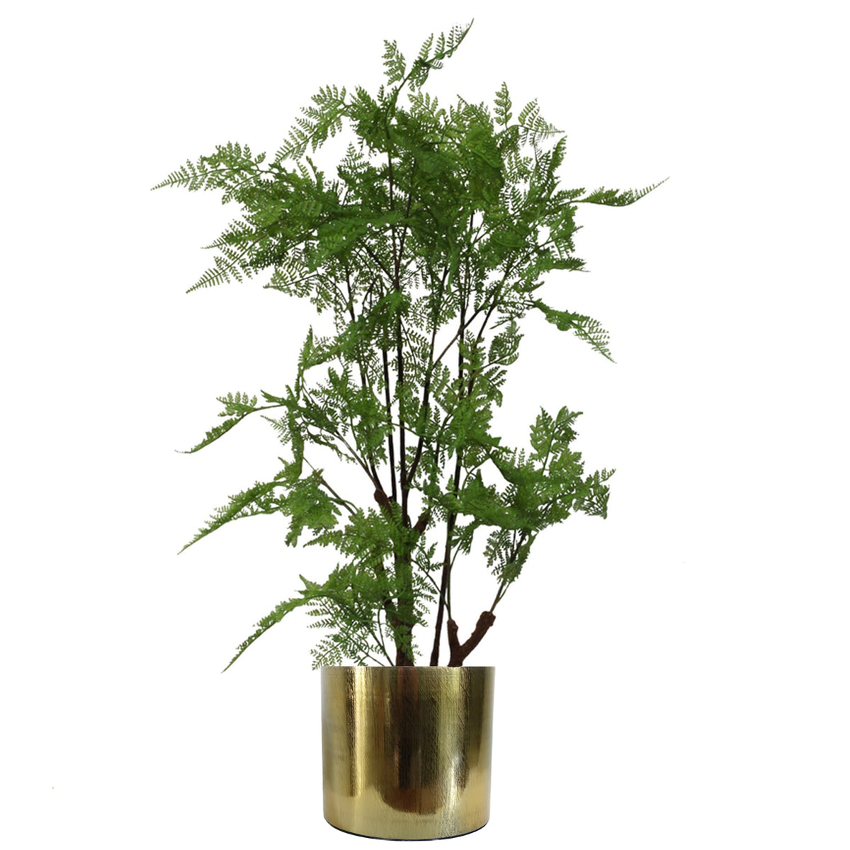 18cm Gold Etched Metal Planter by Leaf – image 2