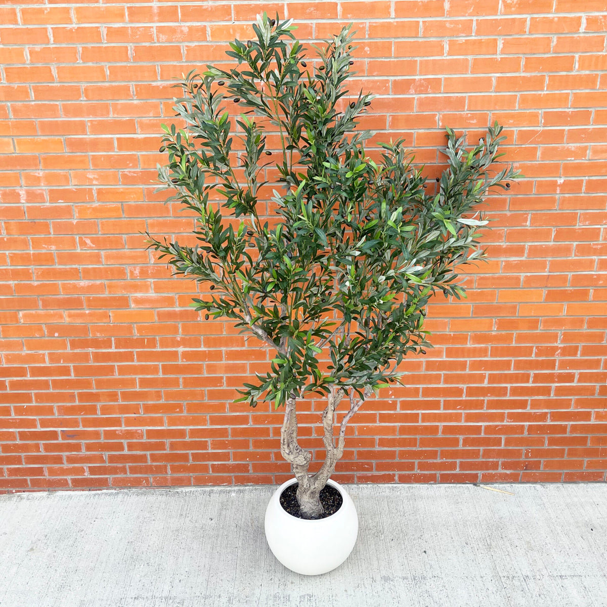 XXL Artificial Olive Tree 2m (200cm) With decorative planter – image 6