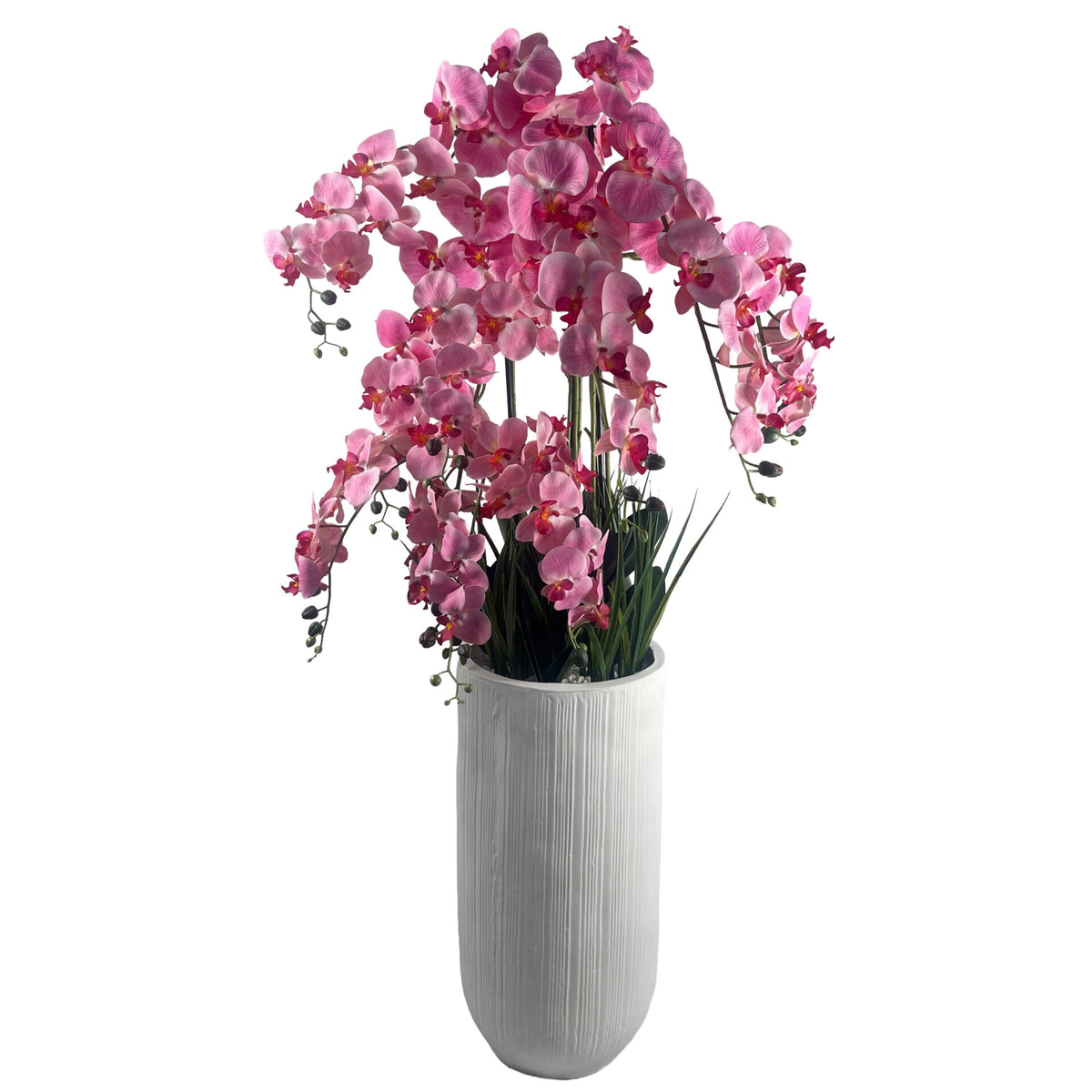 150cm Artificial Pink Orchid Potted Display – image 2