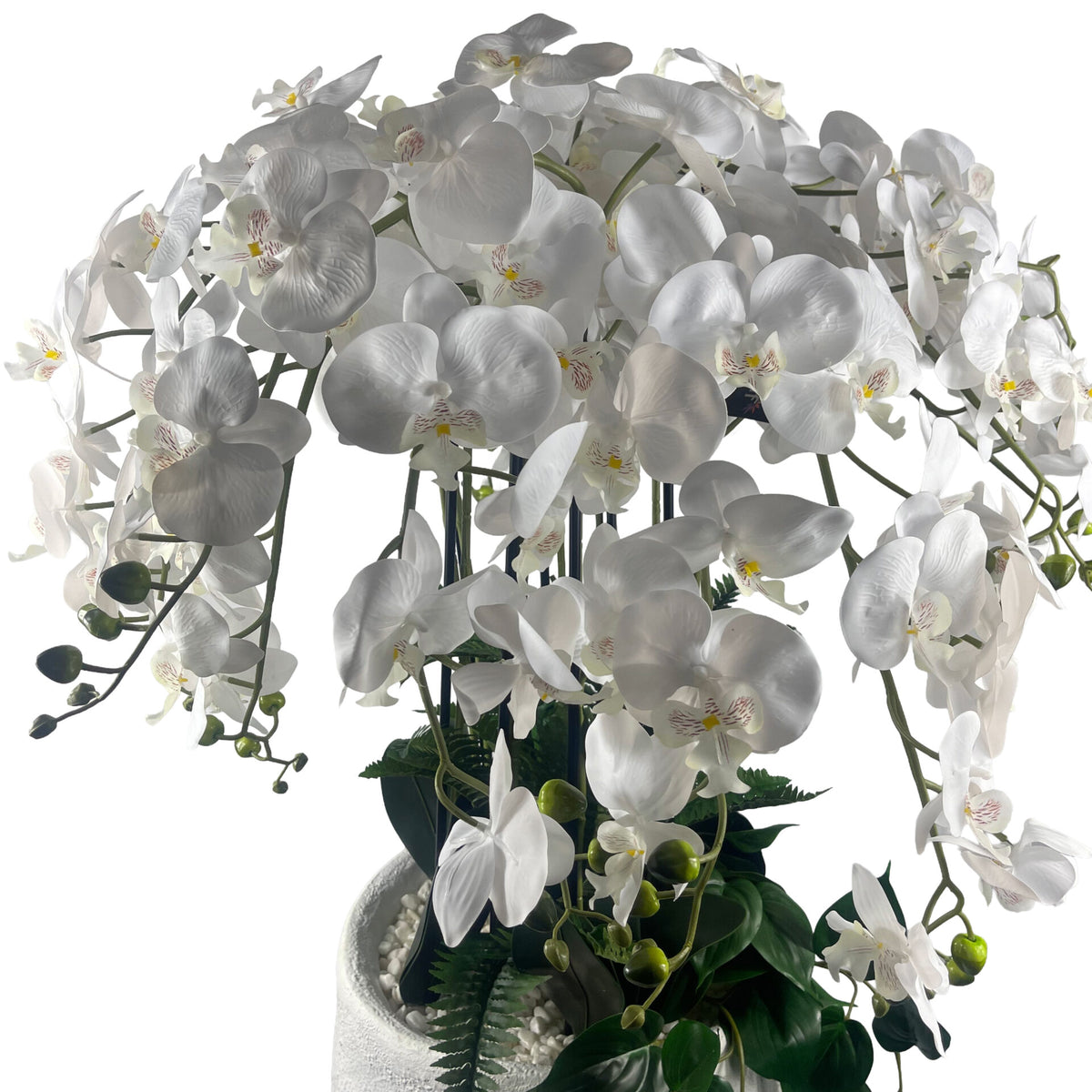 150cm White Orchid Potted Display Artificial – image 3