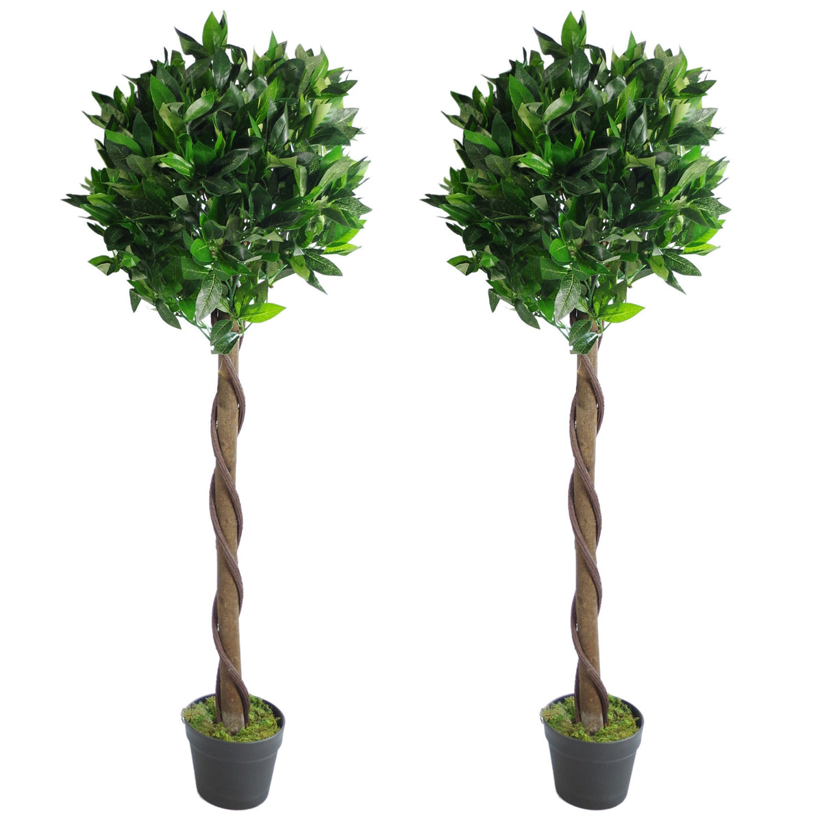 Artificial Bay Trees Natural Twist Trunk Topiary Bay Laurel Ball Tree – image 4