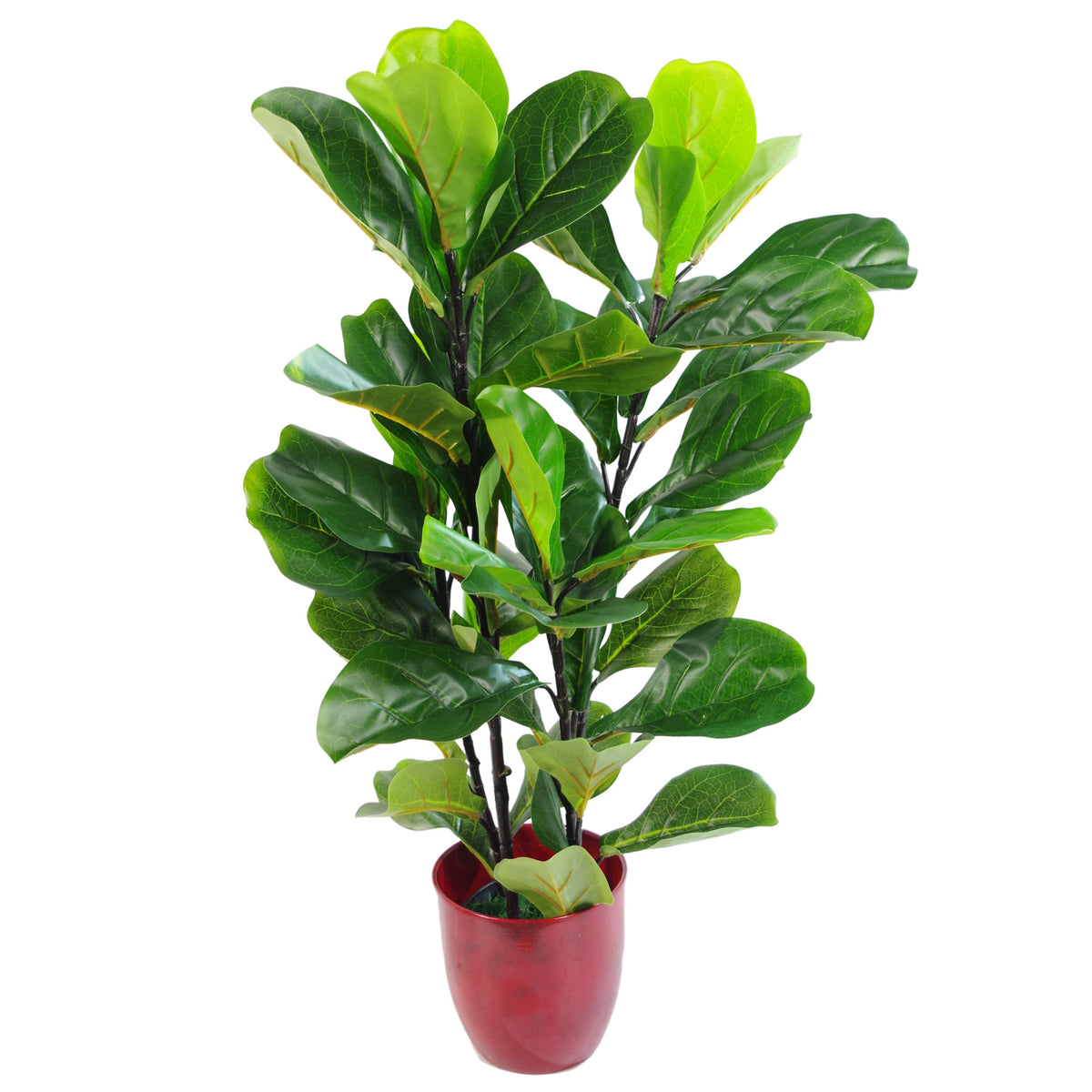 90cm (3ft) Large Artificial Fiddle Fig Tree Ficus Lyrata Plant – image 5