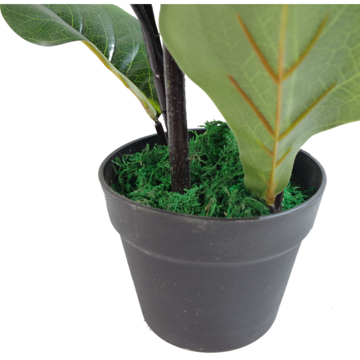 90cm (3ft) Large Artificial Fiddle Fig Tree Ficus Lyrata Plant – image 4