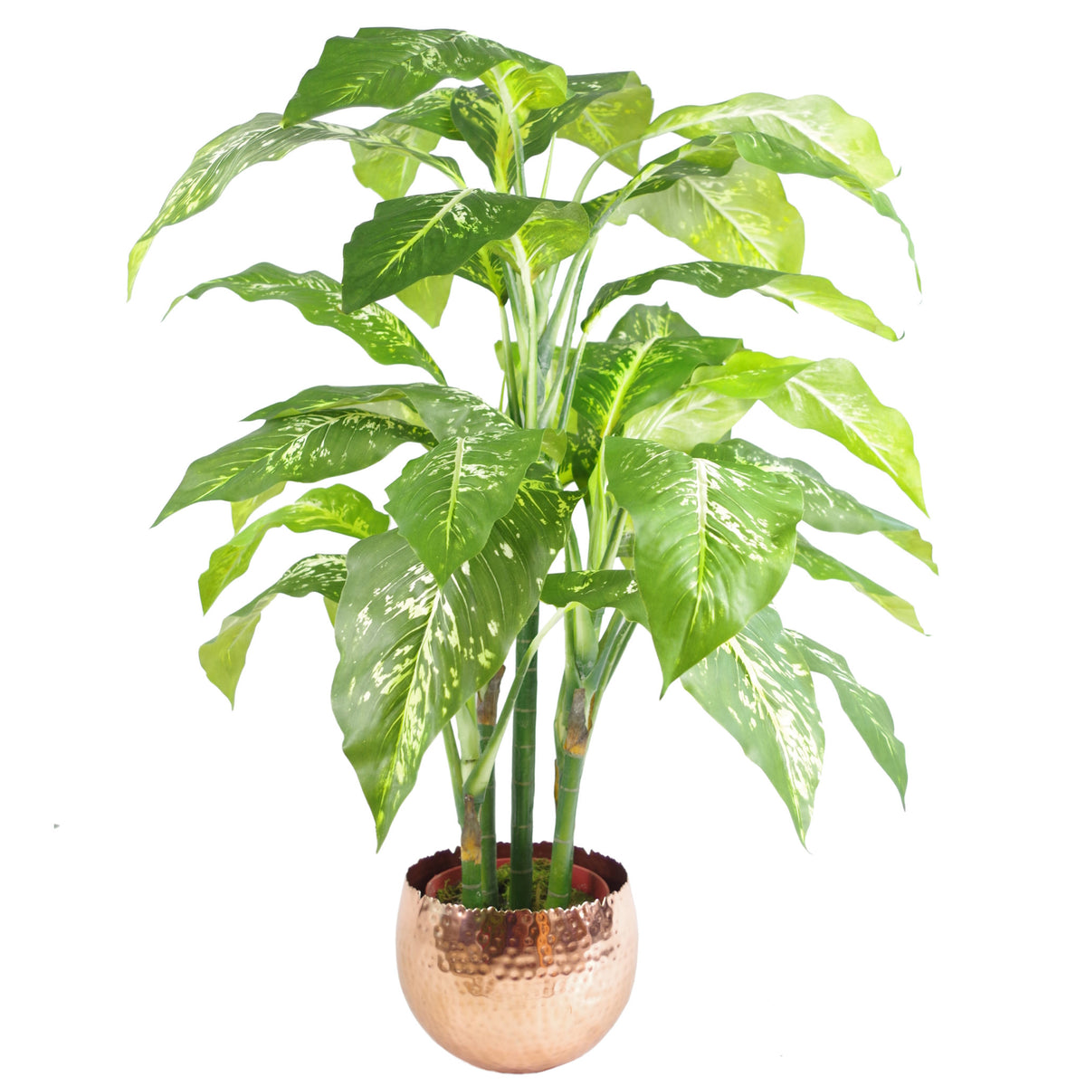 Leaf Large Metal Planter Hammered Handmade - Curvy Edge – image 17