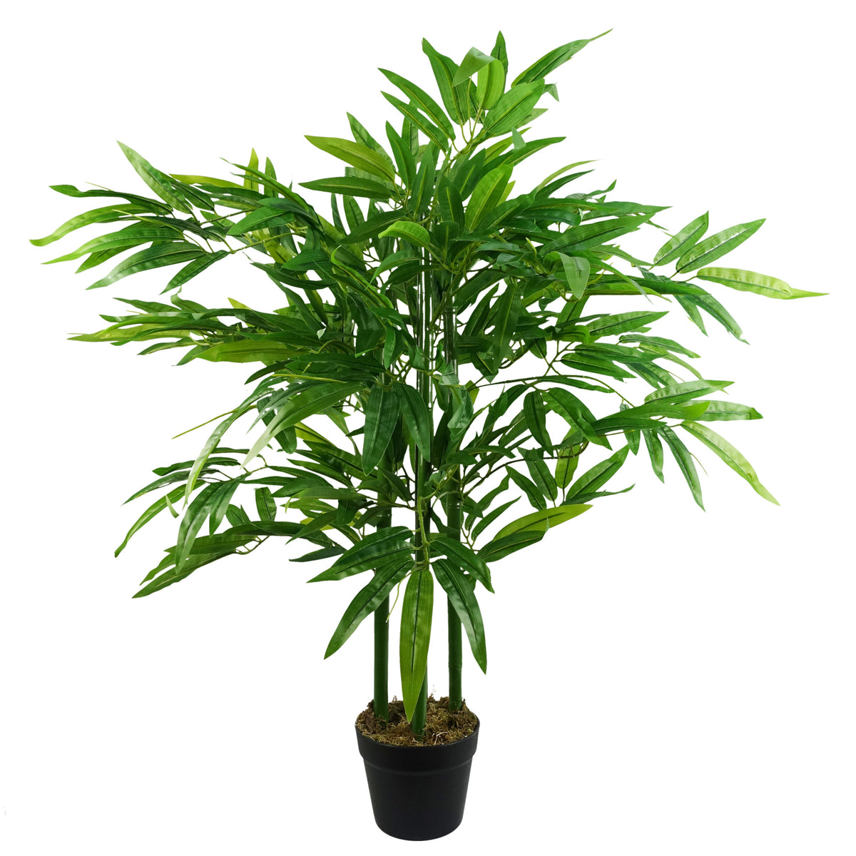 90cm (3ft) Fat Leaf Artificial Bamboo Plants Trees – image 2