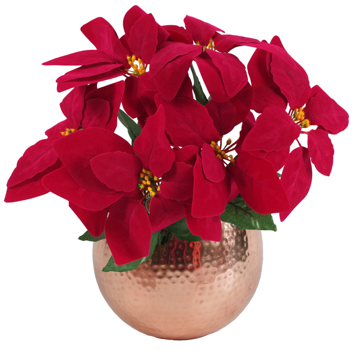 Artificial Christmas Xmas Red Poinsettia Table Display – image 7