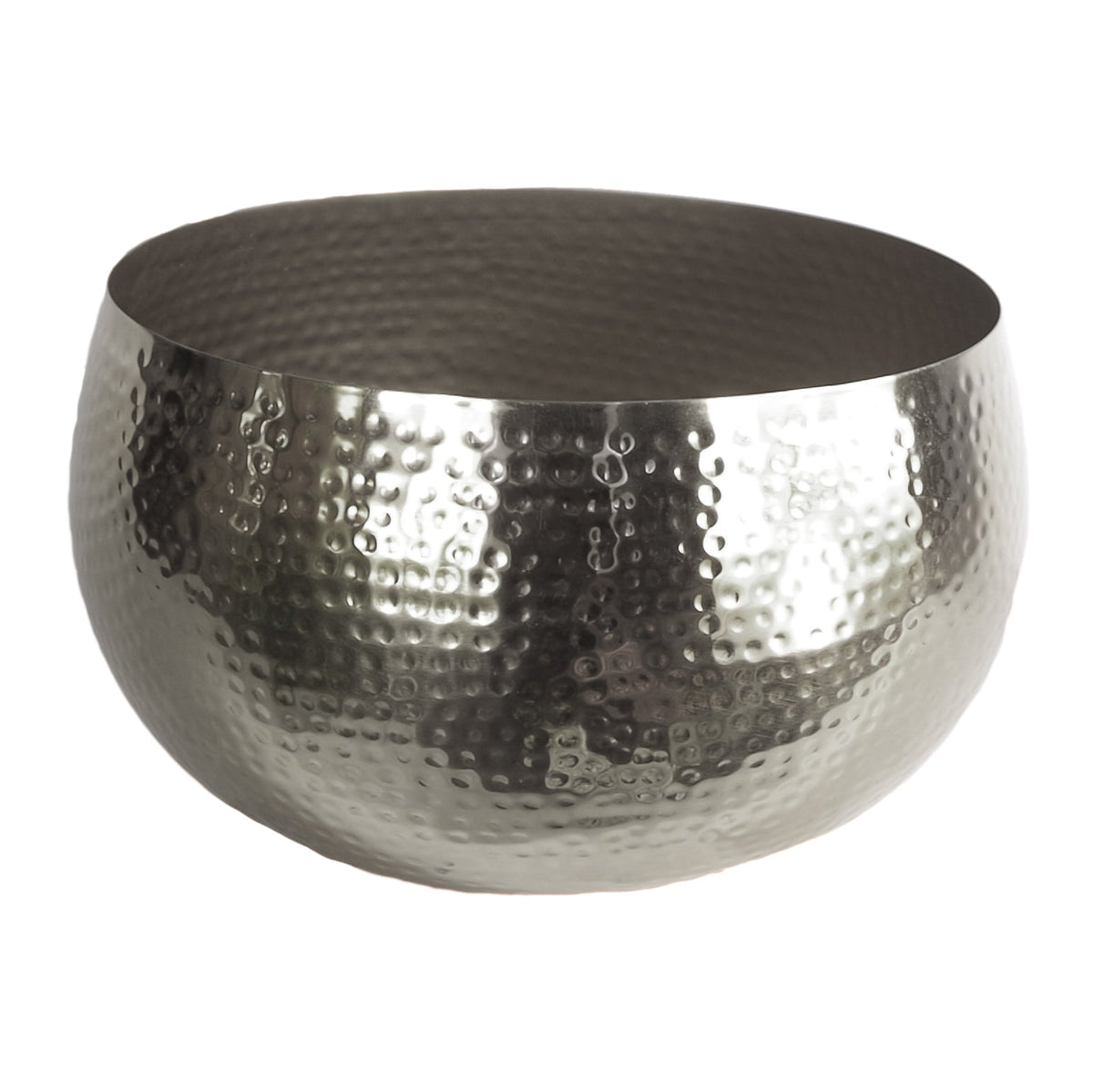 Large Metal Display Bowl Hammered Finish - Straight Edge – image 19