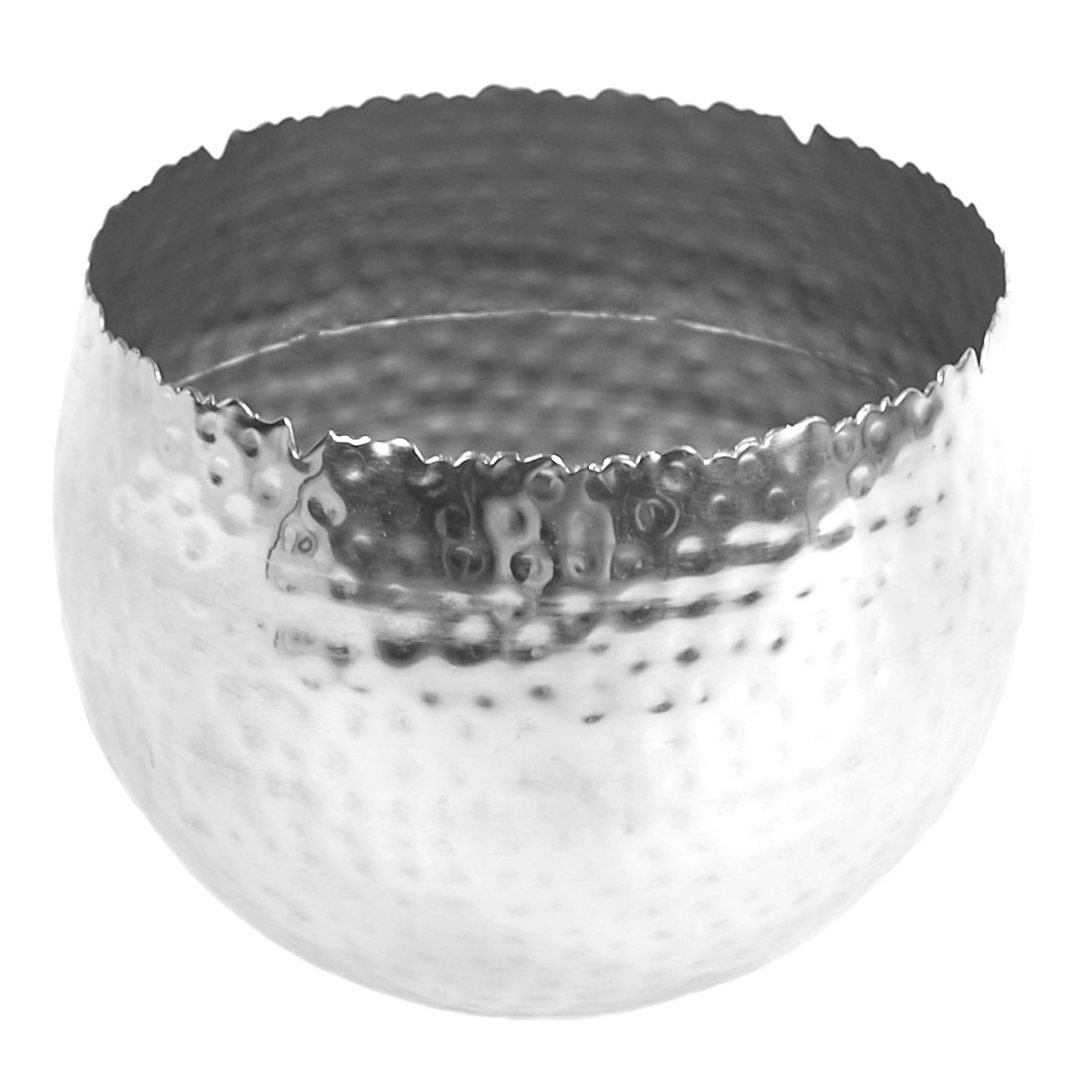 Leaf Large Metal Planter Hammered Handmade - Curvy Edge – image 6