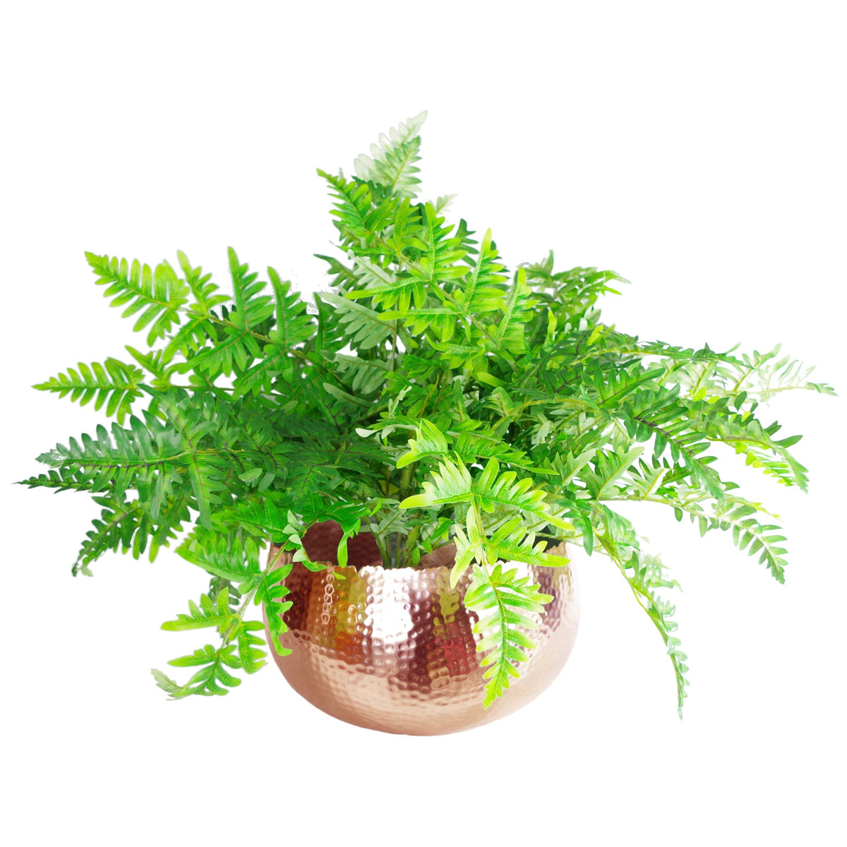 Leaf Large Metal Planter Hammered Handmade - Curvy Edge – image 2