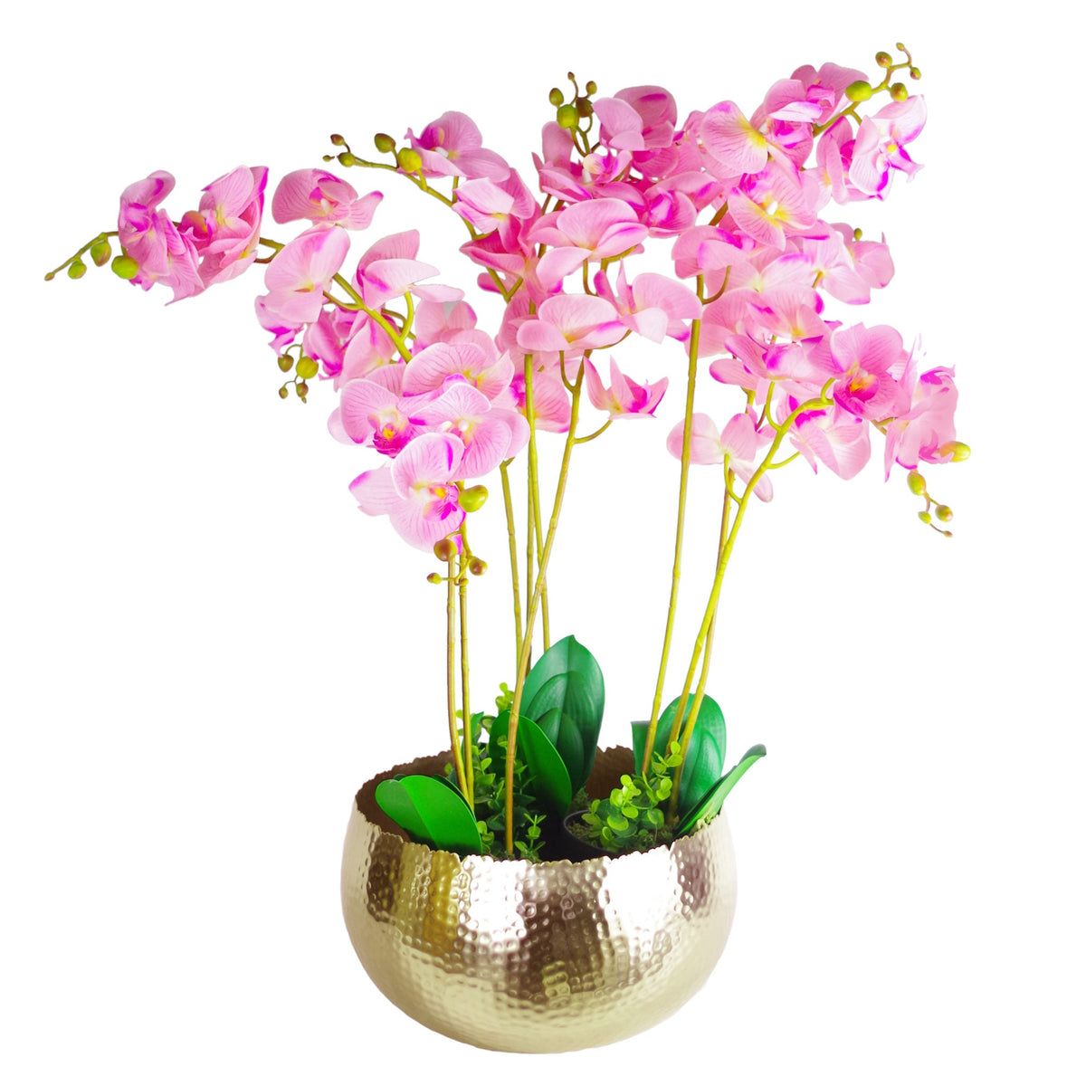 Leaf Large Metal Planter Hammered Handmade - Curvy Edge – image 14
