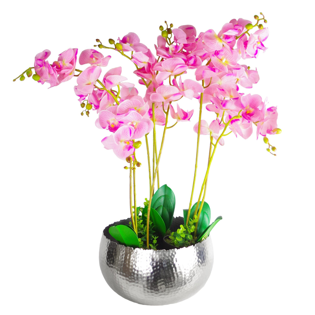 Leaf Large Metal Planter Hammered Handmade - Curvy Edge – image 3