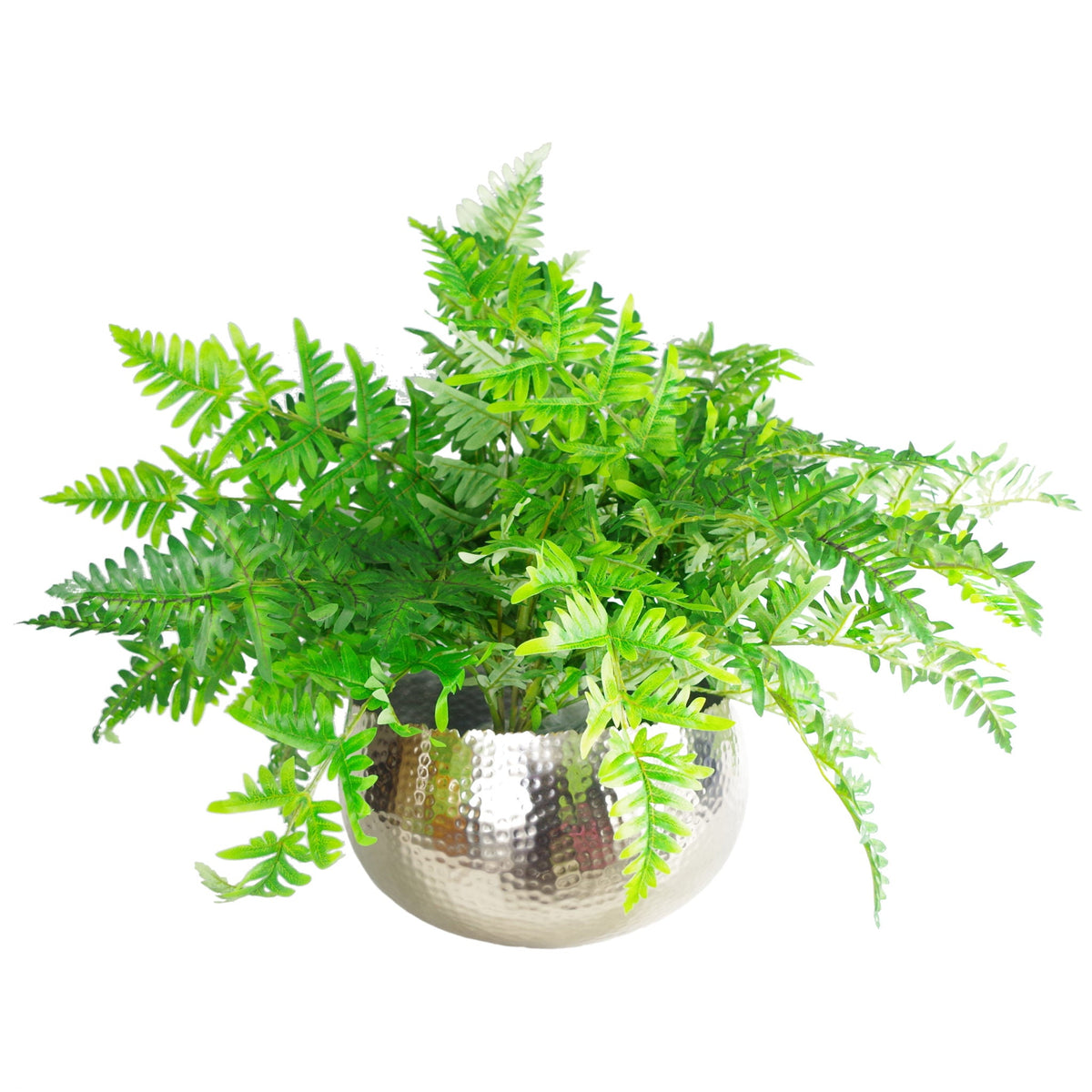 Leaf Large Metal Planter Hammered Handmade - Curvy Edge – image 9