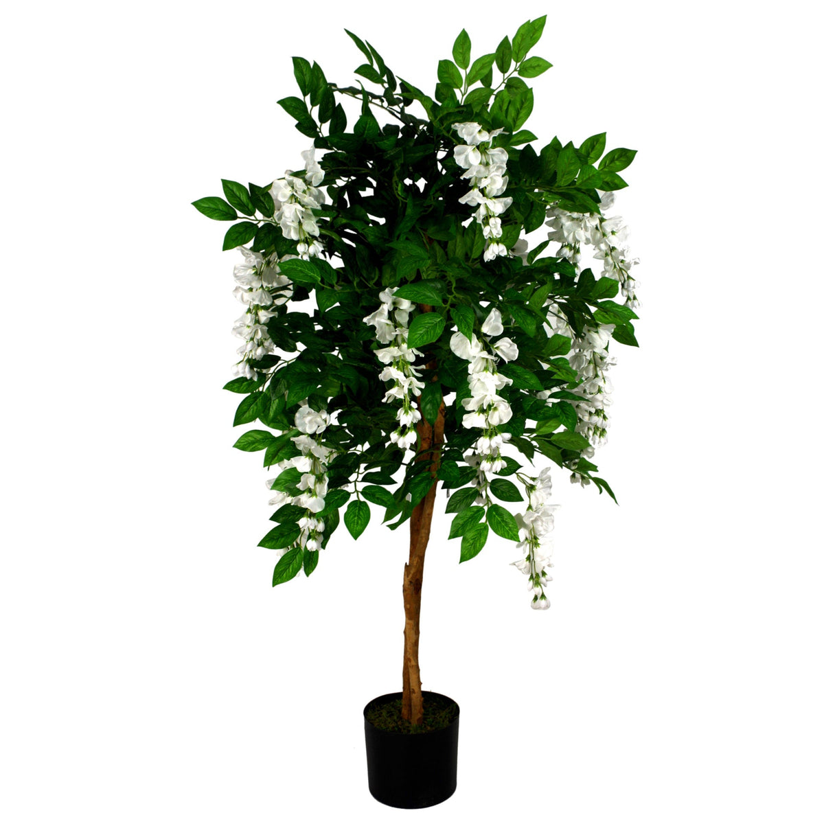 130cm Luxury Artificial Wisteria Tree White Flowers - Premium Range – image 4