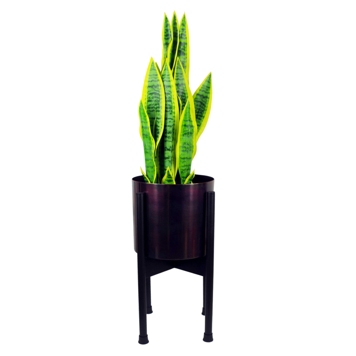 Medium Black Stand with Metal Planter 38.5cm x 18cm – image 4